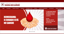 Desktop Screenshot of laboratoriomariadocarmo.com.br